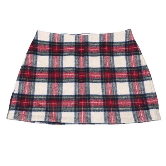 NWT ABERCROMBIE & FITCH Scarlett Wool Blend Mini Skort Size Large - Picture 2 of 5